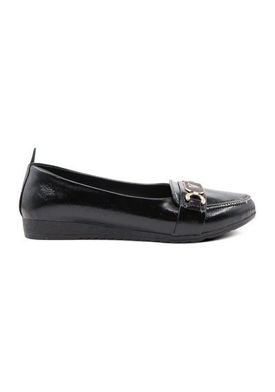 Style Star Ys3008 Siyah Rugan Kadın Babet