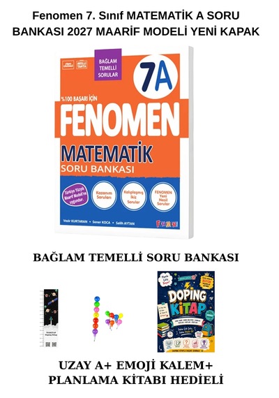 Fenomen 7. Sınıf Matematik Bağlam Temelli Sb. A-b 2 Li Seti Planlama Kitabı + Emoj K+uzay A 2027 Maarif M. Yeni Kapak