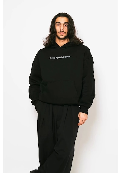 Startmore Snake Venomous Baskılı Oversize Unisex Premium Siyah Siyah