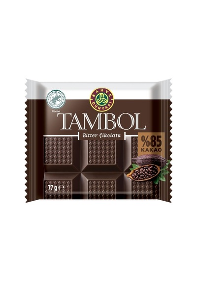 Kahve Dünyası Tambol % 85 Kakao Bitter Çikolata 77 G - 7 Adet Tarı