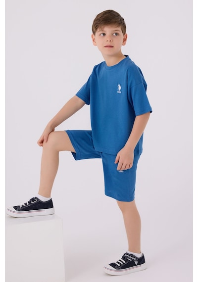 U.S. Polo Assn. Erkek Çocuk Açık Mavi Bermuda Takımı 5274-43653 Açık Mavi