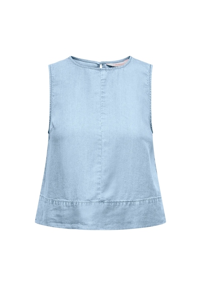Only Kadın Sıfır Kollu Bol Kesim Mavi Bluz - 15363996 Mavi