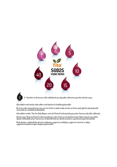 Vişne Gıda Renklendiricisi Sıvı 250 Ml