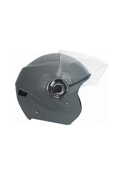 Gp Gx Mks005-Gng Şeffaf Vizörlü Motosiklet Yarım Kask Gri