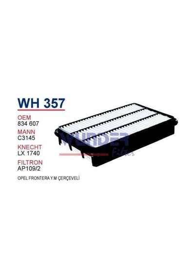 Wunder Wh357 Hava Filtresi - Opel Frontera Y.M Çerçeveli 540119566