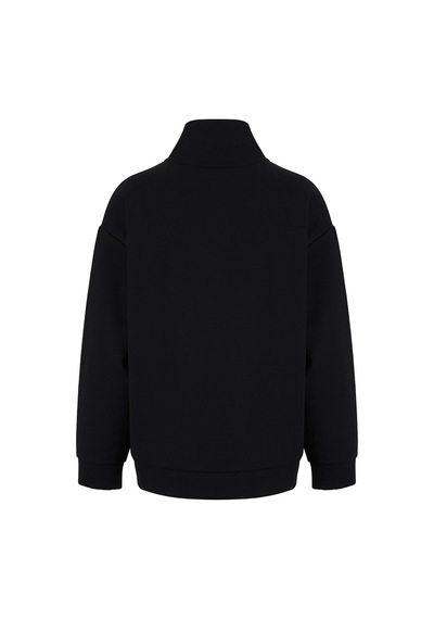 Jeep Siyah Kadın Loose Fit Baskılı Sweatshirt J6wl-swt7040