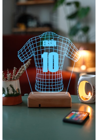 Futbol Sevenlere Hediye Tasarım 3D Led Forma Gece Lambası Futbol Sevenlere Hediye Tasarım 3D Led Forma Gece Lambası