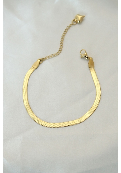Ezoconcept 316l Çelik Gold Renk İtalyan Zincirli Bileklik Çok Renkli
