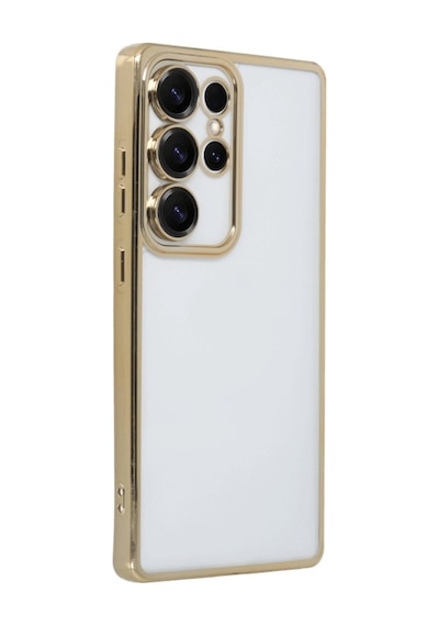 Samsung Galaxy Uyumlu S25 Ultra Kılıf Razer Lensli Silikon - Gold Bz8683140838201
