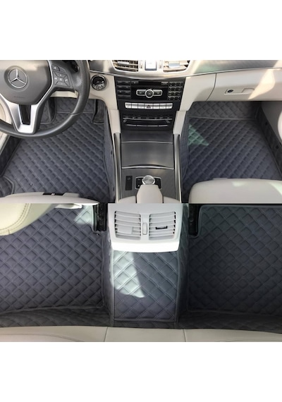 Araca Özel 5D 7D Havuzlu Deri Paspas Skoda Octavia 2013-2021 2021-Siyaha Siyah Dikişli