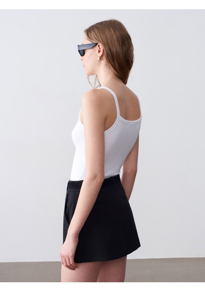 Dilvin 32774 Halter Yaka Top-beyaz
