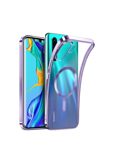 Teknomoda Huawei Mate 50 Pro Kılıf Kamera Lens Korumalı Renkli Magsafe Şeffaf Silikon