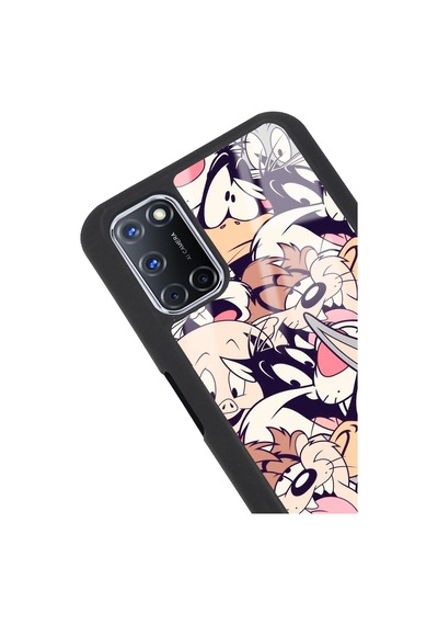 Oppo A72 Disney Character Tasarımlı Glossy Telefon Kılıfı Siyah