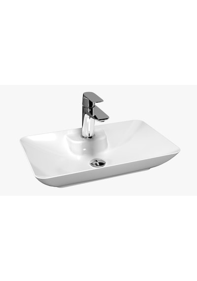 Tezgah Üstü Set Üstü Lavabo 40 62 Delikli Quarter Bath Smooth Line Beyaz
