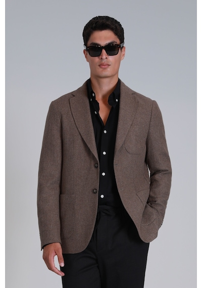 Lufian Daniel Spor Erkek Blazer Ceket Slim Fit Deve Tüyü Deve Tüyü 112140208100440 Deve Tüyü