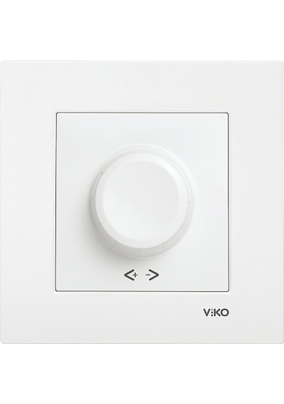 Viko Karre Rotatif Dimmer Rl 600W/Va Çerçeveli - Beyaz