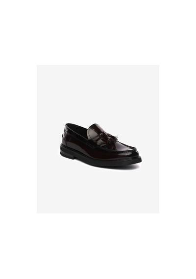Greyder Erkek Bordo Hakiki Deri Loafer Ayakkabı 5k1ua64729 Bordo Acma