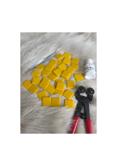 Sanatsal Mozaik Sarı 2,5x2,5cm Mozaik Sanatı Malzeme 100gr
