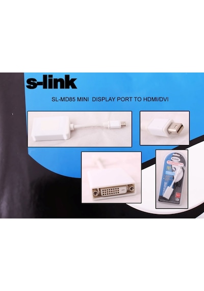S-Link Sl-Md85 Mini Display Erkek To Dvı 24+5 - Çevirici