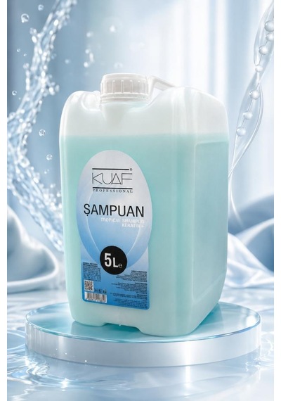 Kuaf Profesyonel Keratinli Tropikal Şampuan 5 Litre Mavi X 4 Adet 1 Koli