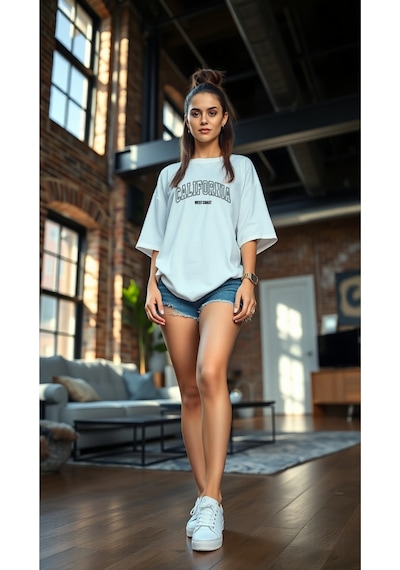 Uyguntarz Unisex West Coast Baskılı Oversize Tshirt Beyaz