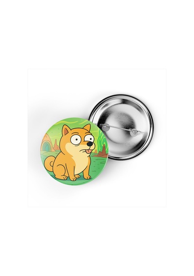 Cheems - 44 Mm İğneli Çanta Rozeti - 5 Adet Diğer