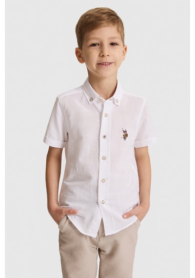 U.S. Polo Assn. Erkek Çocuk Beyaz Gömlek Kısa Kollu 50320261-vr013