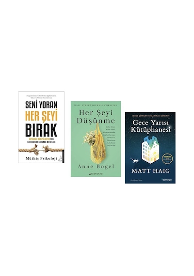Seni Yoran Her Seyi Birak + Herseyi Dusunme + Geceyarisi Kutuphanesi 3 Set