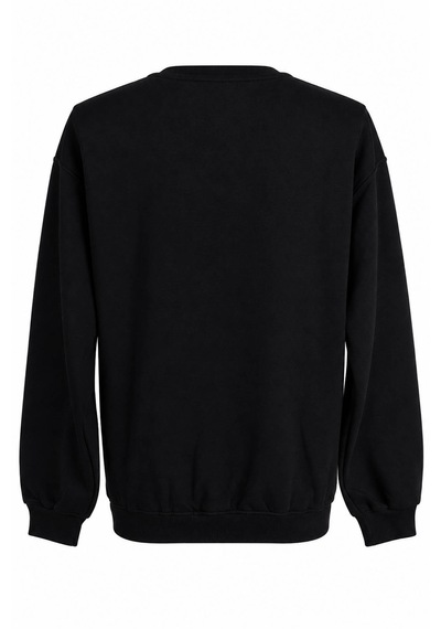 Trender O Yaka 3 İp Siyah Kadın Sweatshirt 27kdt1000011