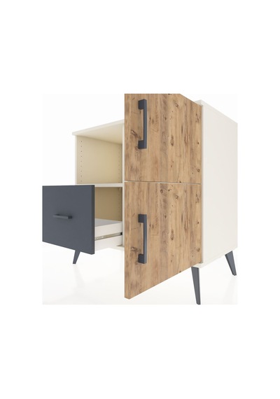 Hyperion Şifonyer 2 Raflı Tek Çekmeceli 2 Kapaklı 88x44x80 Aytaşı-çam/antrasit Çam/antrasit Hyperion Şifonyer 2 Raflı Tek Çekmeceli 2 Kapaklı 88x44x80 Aytaşı-çam/antrasit Çam/antrasit