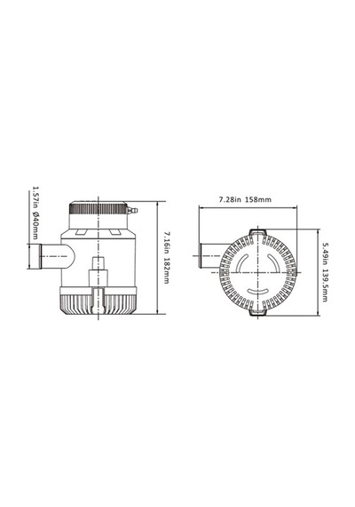 SEAFLO SİNTİNE POMPASI 3000GPH 12V 14A ÇIKIŞ:40MM
