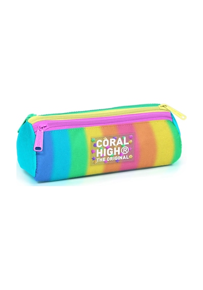 Coral High Üç Bölmeli Kız Çocuk Renk Geçişli İlkokul Kalem Çantası Çok Renkli