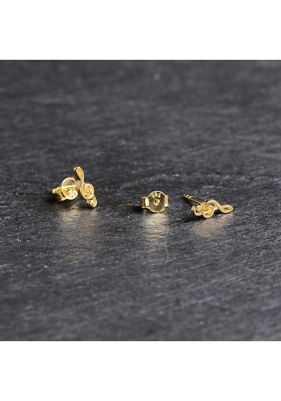 Goldkupe 14 Ayar Altın Sol Anahtarı Küpe 0,93 Gr-2153