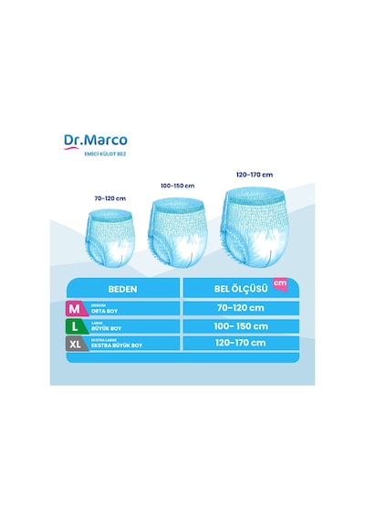 Dr. Marco Yetişkin Emici Külot XL 120'li