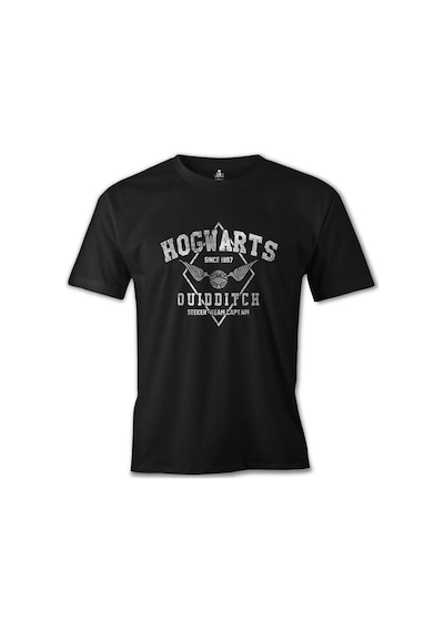 Hogwards - Quidditch Siyah Erkek Tshirt