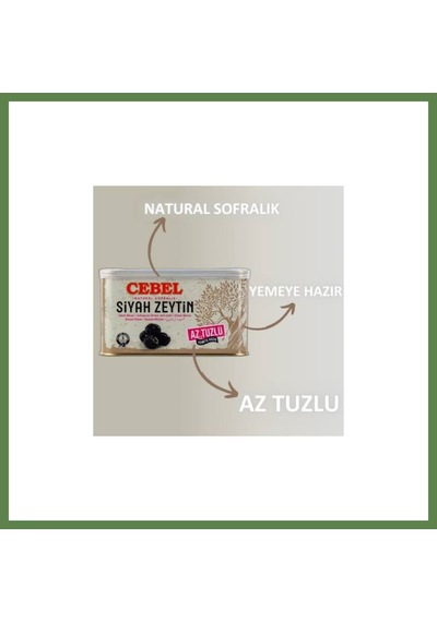 Bezos Cebel Siyah Zeytin Az Tuzlu Teneke 750 Ğr Hb006