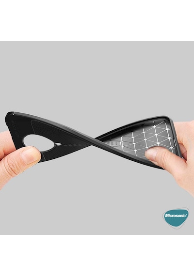 Microsonic Xiaomi Redmi K30 Pro Kılıf Deri Dokulu Silikon
