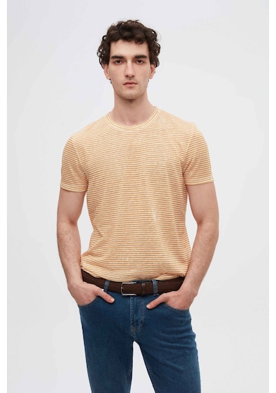 D's Damat Twn Slim Fit Mango Çizgi Baskılı T-shirt 2ec1438360200 Mango