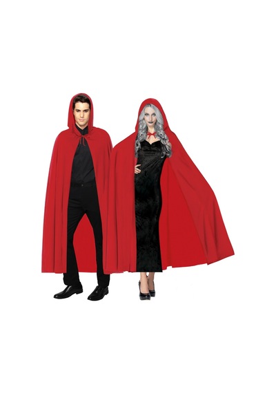 Kırmızı - 660 - Renk Kapşonlu Pelerin - Edntrend - 120 Cm Tüm Yaşlar