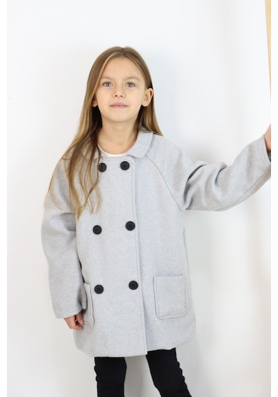 Miababy Reglan Kol Unisex Kaşe Kaban Taba