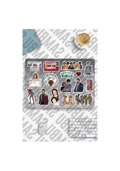 Laptop Ve Telefon İçin Stranger Things Temalı Sticker Seti Abanoz