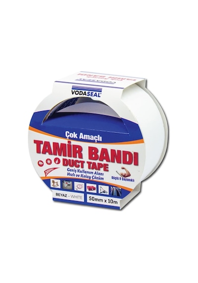 Duct Tape Tamir Bandı 50 Mm 25 Metre Beyaz