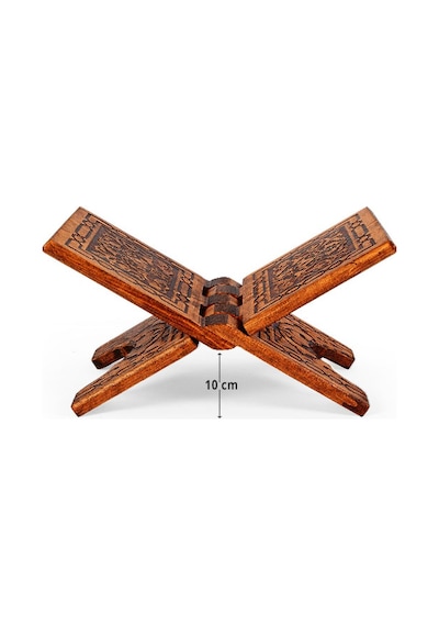 Selçuklu Ahşap Yakma Desenli Rahle 35X18.5 Cm