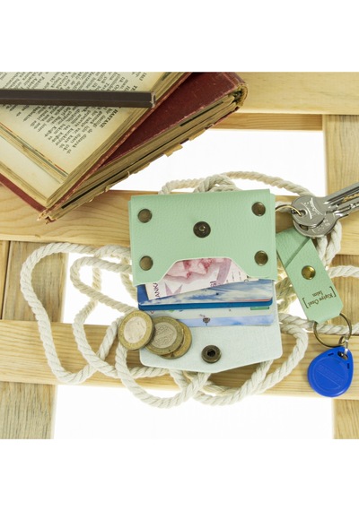 Miaju Açık Yeşil, İki Kalp, Bir Aşk İsme Ve Baş Harfe Özel Cüzdan & Anahtarlık Seti, Sevgililer Günü Ne Açık Yeşil