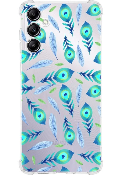 Prinrify Samsung Galaxy A24 Uyumlu Nazar Boncuğu 3 Baskılı Şeffaf Köşe Korumalı Antişok Kılıf