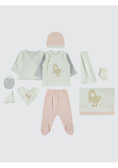 Civil Baby Ördek Nakışlı Zıbın Setleri - Pembe
