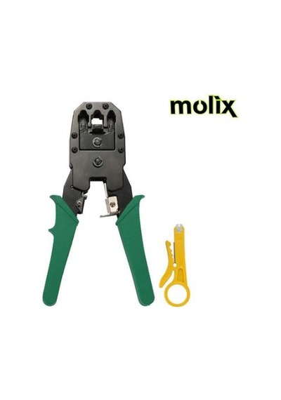 Molix Rj11 Rj9 Jack Cat5 Cat6 Rj45 Sıkma Pensesi + Soyma Aparatı