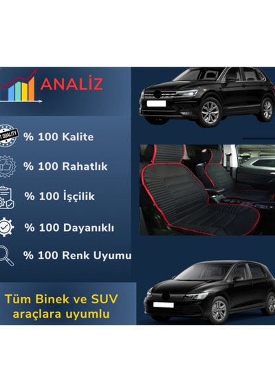 Oto Koltuk Minderi Siyah Kırmızı