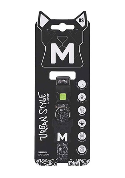 M-pets Urban Style Freestyle Köpek Boyun Tasması Siyaz Beyaz Xsmall 15,2-25,4 Cm 244-58060.01 Çok Renkli