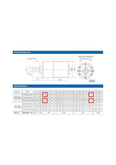 Zga37rg 12v 37mm 100rpm Redüktörlü Dc Motor Metal Dişli Yüksek Tork Kuvvet Robot Oyuncak Rc Araba